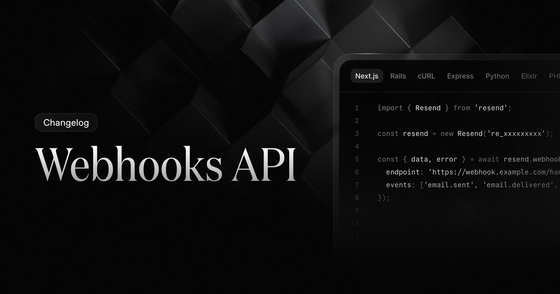 Managing Webhooks via API
